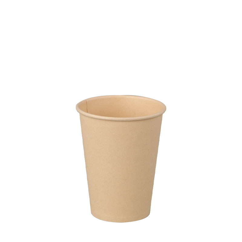 Copo de papel de parede única Kraft cru de 6 onças