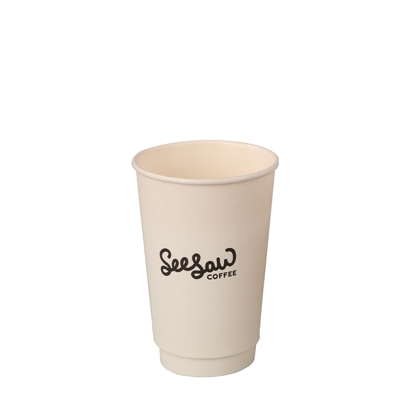 Copos de papel de café quente de parede dupla de 6 onças