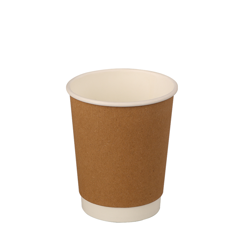 Copos de papel de café quente de parede dupla de 8 onças