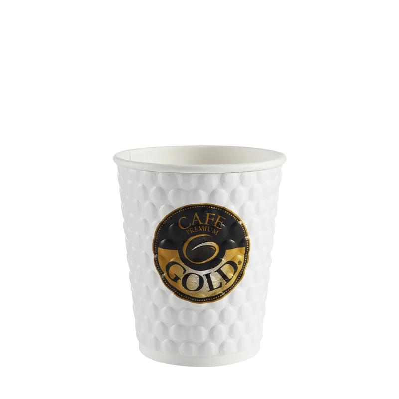 Copo de papel quente gravado descartável de 7 onças
