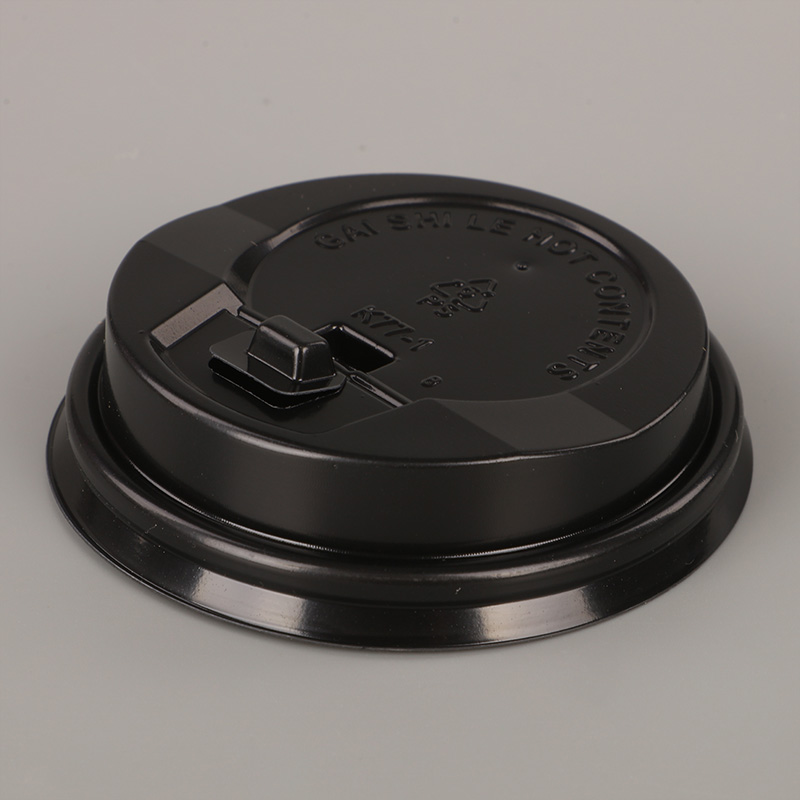 Tampas de café quente preto PS de 6,5 onças