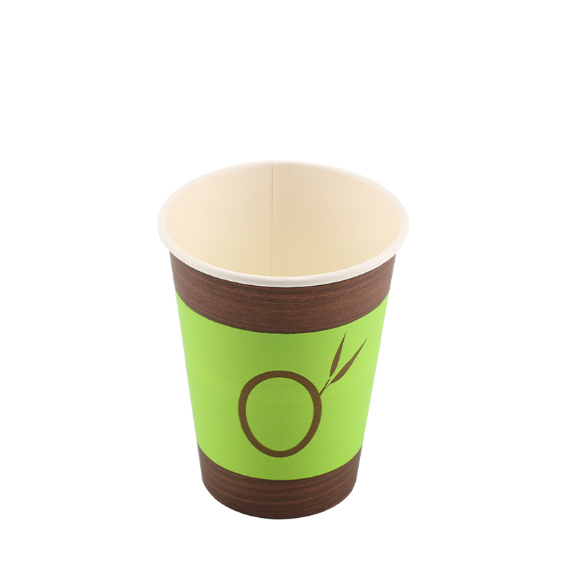 Copos de papel biodegradáveis ​​de parede única de 8 onças