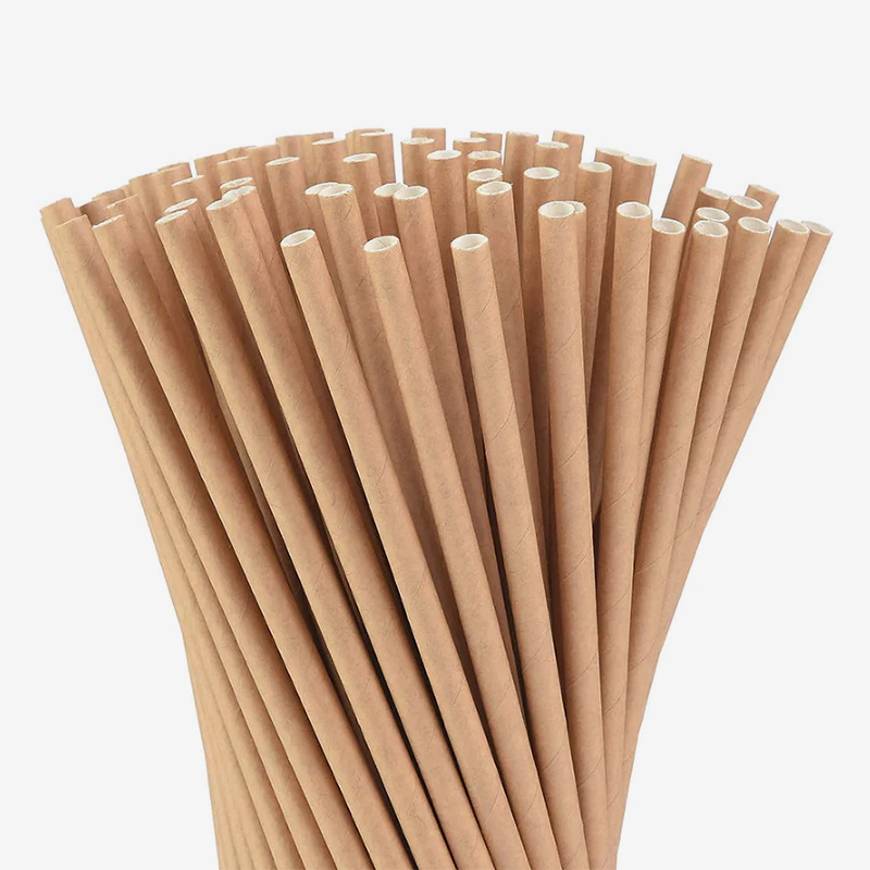 Canudos de papel de bambu compostáveis