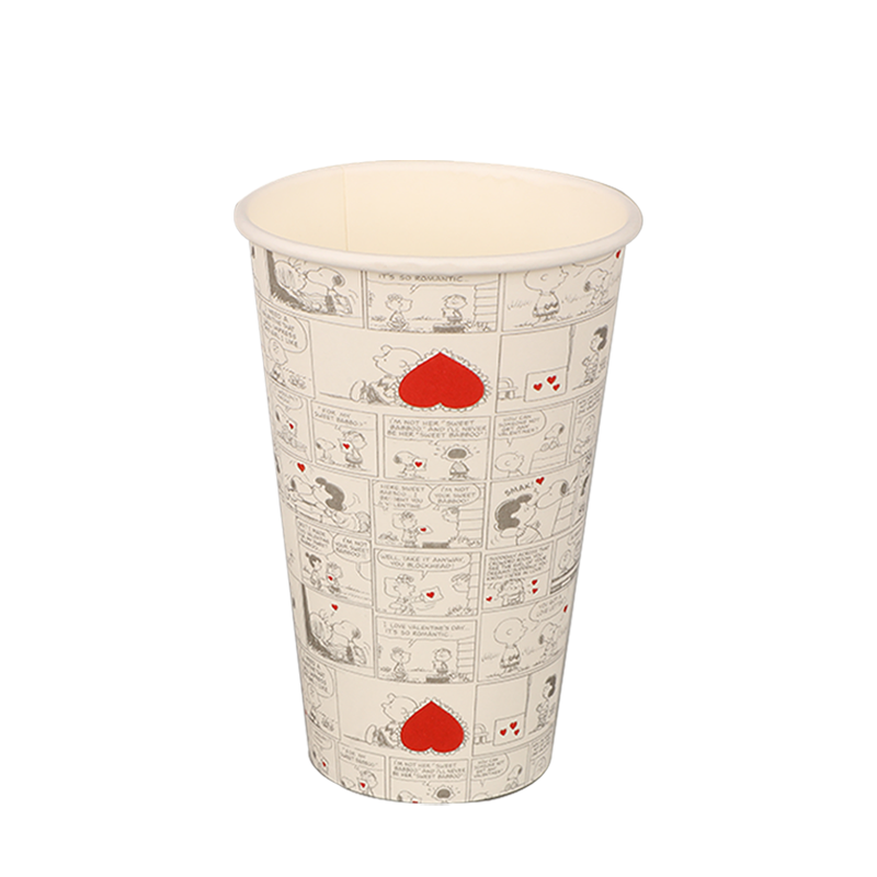 Copos de papel compostáveis de parede única de 12 onças