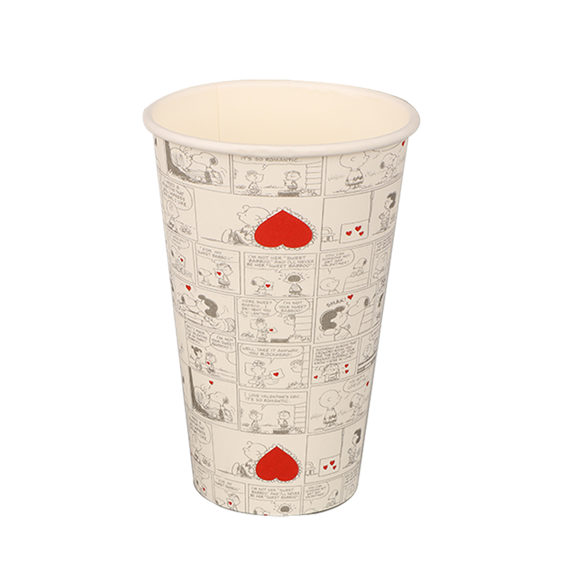 Copo de papel de café biodegradável de 16 onças